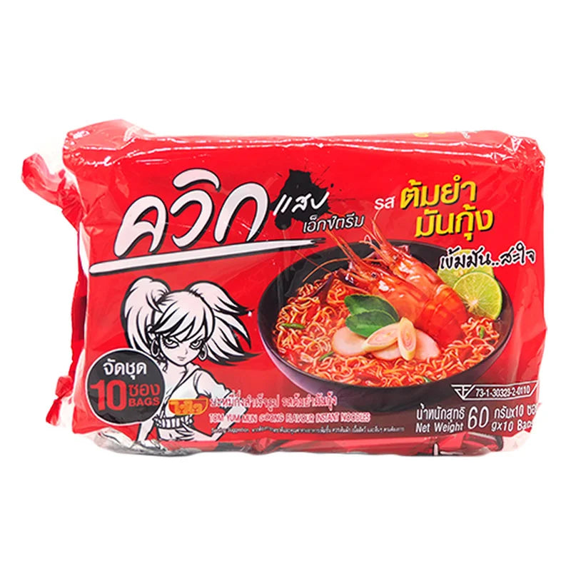 Quick Tom Yum Mun Goong Flavour Instant Noodles 60g x10