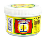 Tra Chang shrimp paste jar, a key ingredient in Asian cooking, with a clear label and lid on a white background.