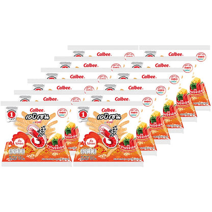 Calbee Ebisen Prawn Crackers Paprika Cheese 10g x12