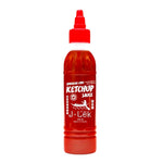J-LEK Jay Lek Sriracha Chili Sauce with Tomatoes in 235g jar, dry grocery product featuring bright red chili and tomato sauce