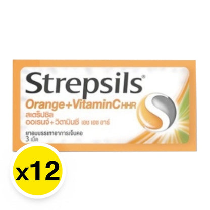 Strepsils Lozenges Orange With Vitamin C HHR x12