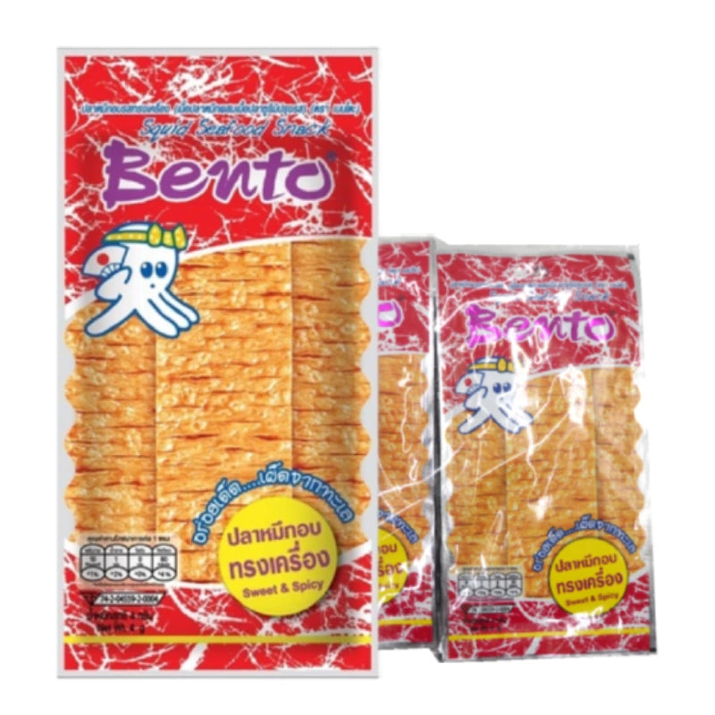 BENTO Squid Seafood Snack Sweet & Spicy 4g x24