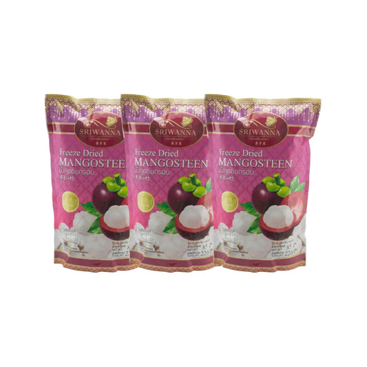 SRIWANNA Crispy Dried Mangoteen 3 Packets Freeze Dried Mangoteen