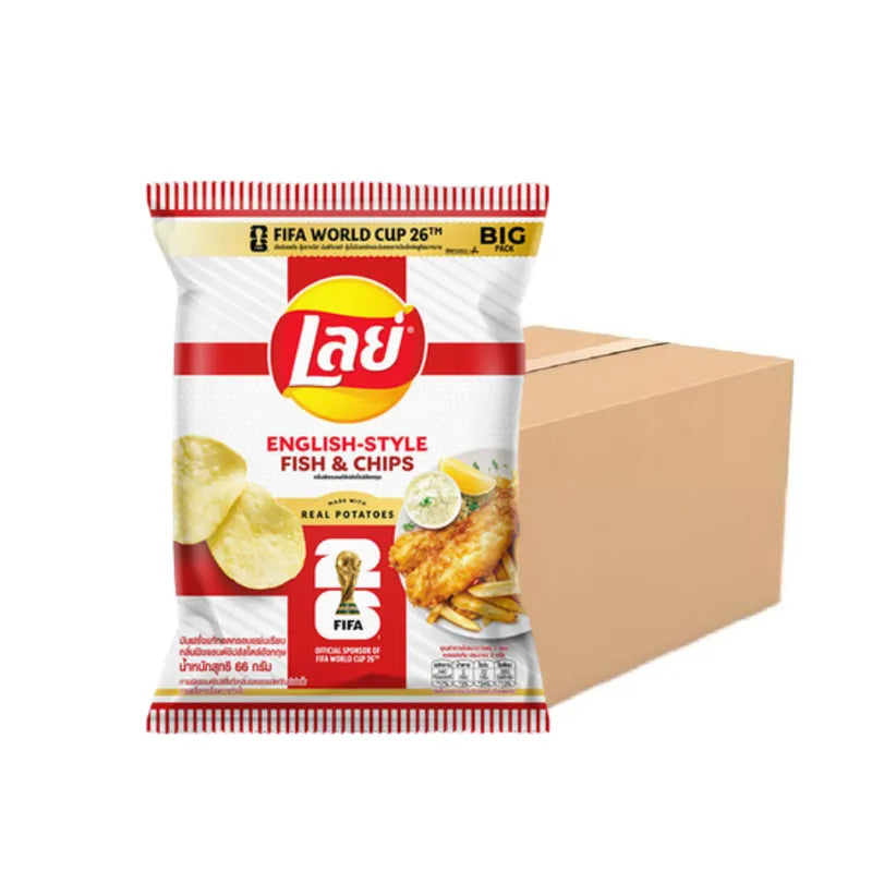 LAYS CLASSIC ENGLISH FISH N CHIPS 66g x12