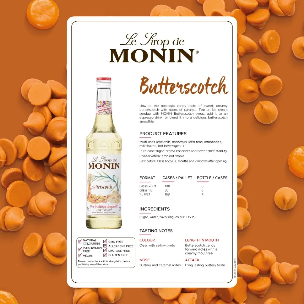 Monin Butterscotch Syrup 700ml
