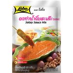 Lobo Satay Sauce bottle with label, a grocery item used for flavorful satay dishes and Asian cuisine.
