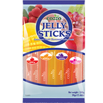 Cozzo Jelly Stick Mixed confectionery snacks with colorful, fruity jelly sticks in bright packaging.