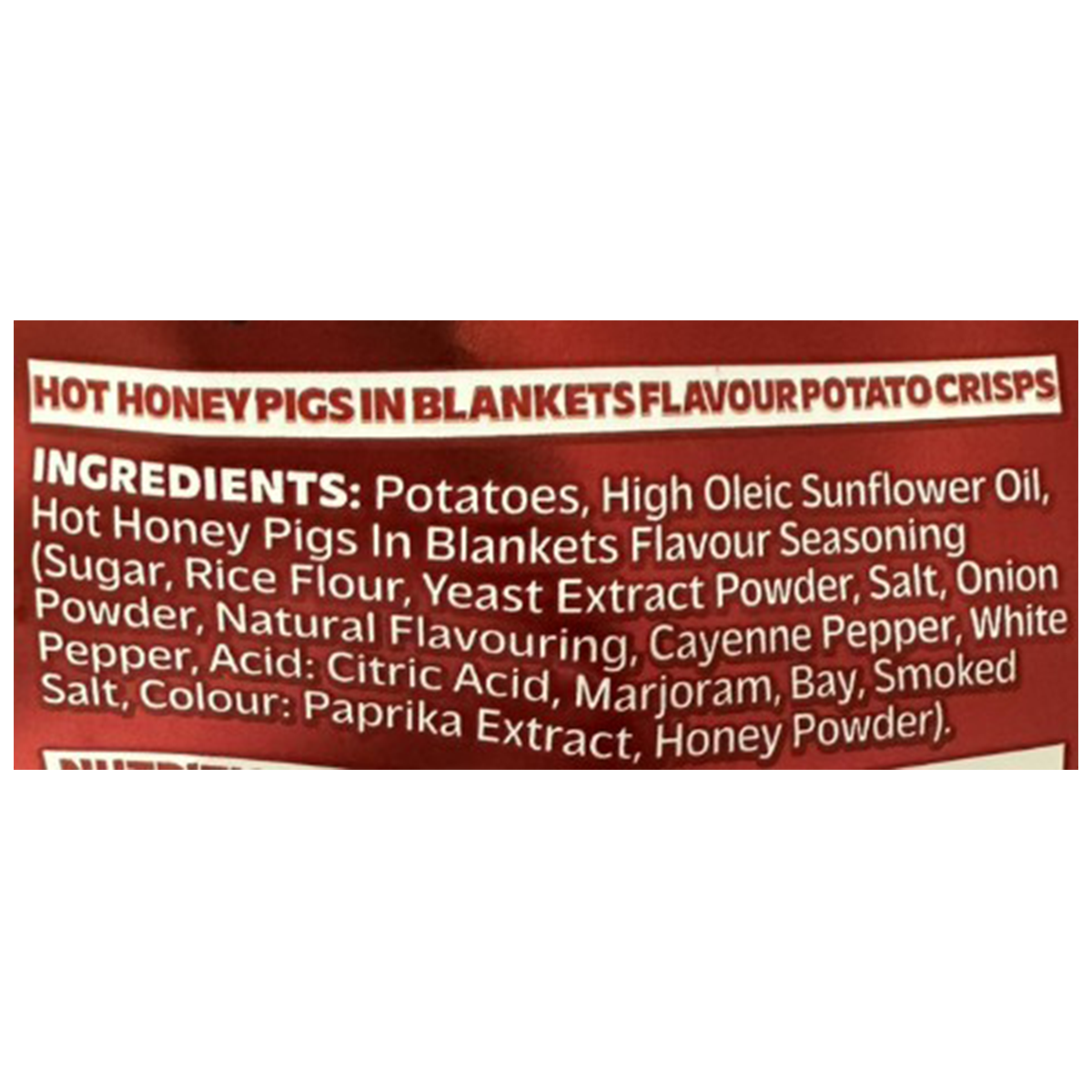Taylors Hot Honey Pigs in Blankets Crisps