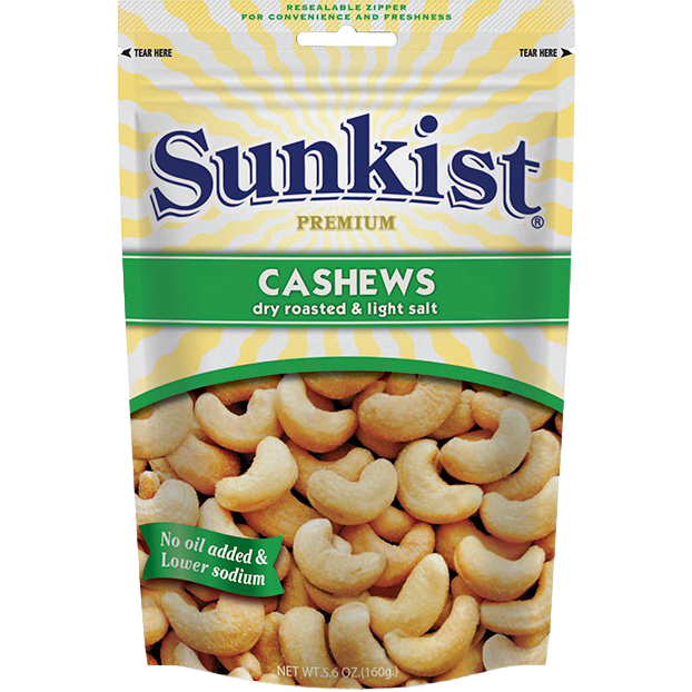 Sunkist Dry Roasted & Light Salt Cashew Nuts