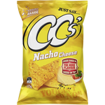 Cc's Nacho Cheese confectionery snacks in a colorful bag, showcasing crunchy cheese-flavored treats.