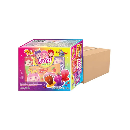 PIPP Pip Ring Dip Candy Assorted Flavors Plus Strawberry 14g x12
