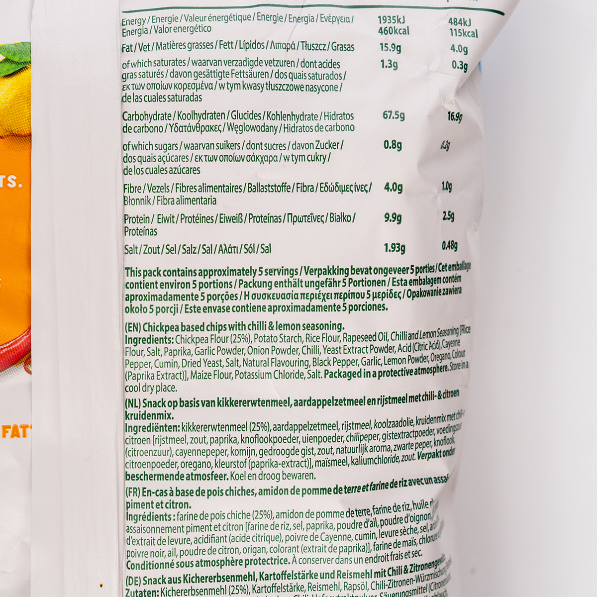 Eat Real Hummus Chips Chilli & Lemon Flavour