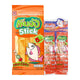 TENJUNG Fish Snack Stick BBQ flavor, 7g sachet, close-up of 12 snack packets showing fish snack sticks.