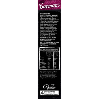 Carman's Dark Choc & Cranberry Protein Bar