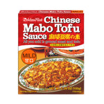 House Mabo Tofu Nikunashi Mild 150g dry grocery package with tofu and vegetable ingredients, ready for cooking or seasoning.