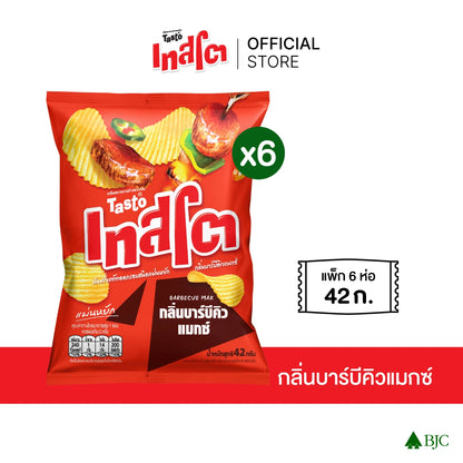 Tasto Crispy Potato Chips BBQ Max 42g x6