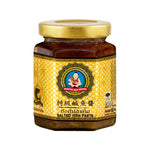 Deksomboon Special Selection Salted Fish Paste 180g in a jar, traditional Thai dry grocery product with fish and salt ingredients