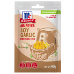 Mccormick Air Fryer Soy Garlic seasoning packet, grocery product with soy and garlic flavor for air fryer dishes.