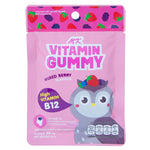 Mk Vitamin Gummy Mixed Berry confectionery snack with colorful berry-shaped gummies on a white background.