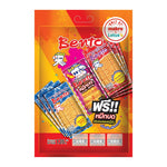 BENTO Super Hot Chilli snack bag, dry grocery spicy chili flavored snack, front view with vibrant packaging design