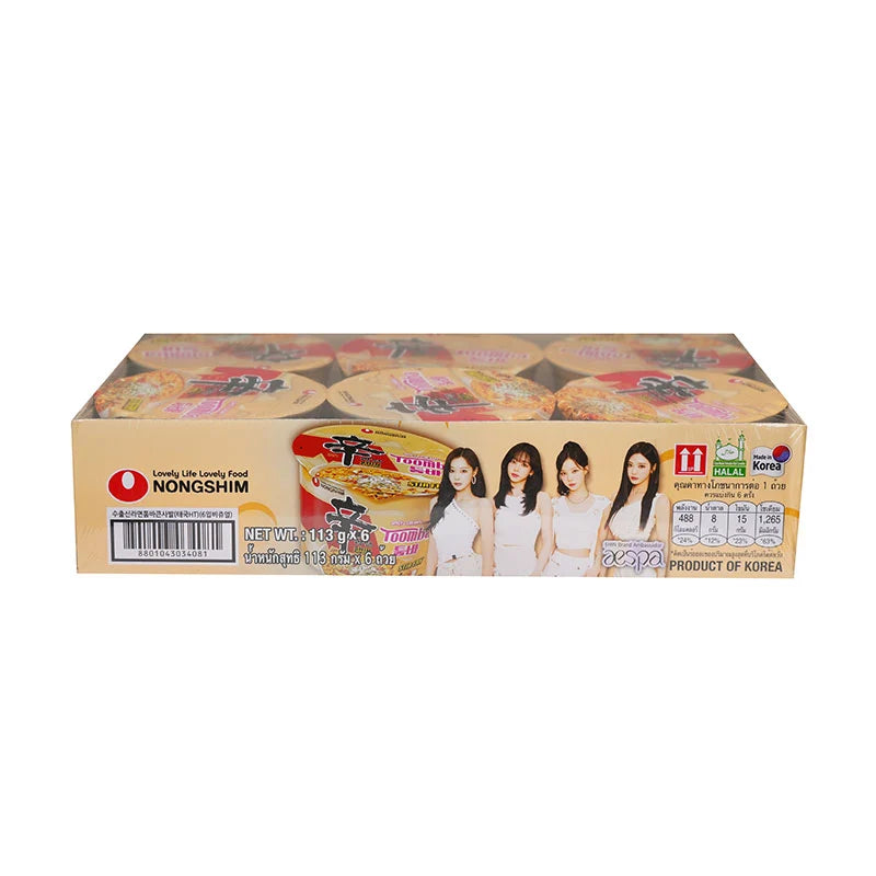 Nongshim Toomba Instant Noodle Cup Spicy And Creamy 113g x6