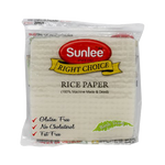 Sunlee rice paper for cooking and wrapping, thin translucent sheets used in Asian cuisine, shown in the product image.