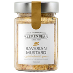 Jar of Beerenberg Bavarian Mustard with a yellow label, showcasing the mustard's creamy texture and classic German-inspired flavor.