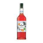 Giffard Mixology Blood Orange 1L bottle of orange-flavored syrup for cocktails and drinks, in a clear glass bottle with a label.