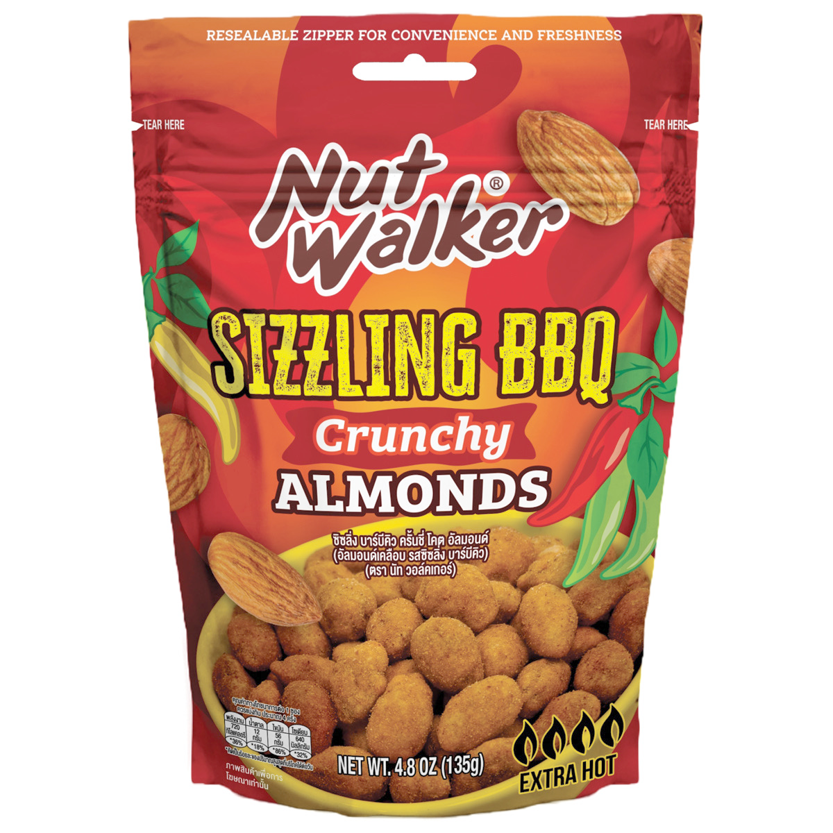 Nut Walker Sizzling Bbq Crunchy Coated Almonds