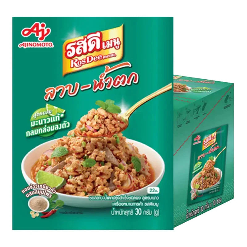 Rosdee Menu Laab-namtok Sauce Powder Lime Formula 30g x10