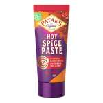 Patak's Hot Indian Style Paste in a jar, rich and spicy Indian grocery product for flavorful cooking.