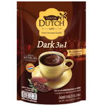 Cocoa Dutch 3-in-1 Dark Chocolate drink mix in a packet, ready to prepare rich, smooth hot chocolate.