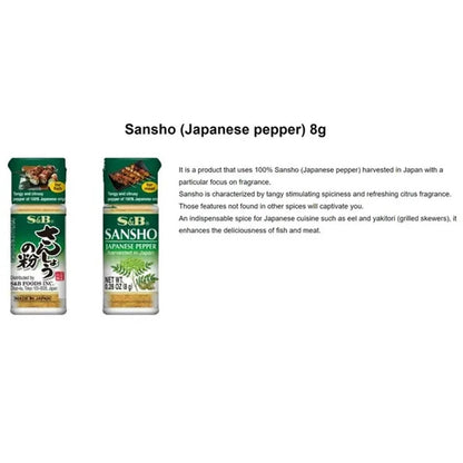 S & B Yakitori Chicken And Teriyaki Fish Bottles 8g x6
