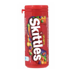 Colorful Skittles Tube of confectionery snacks with rainbow candies and bright packaging, showcasing the Skittles brand.