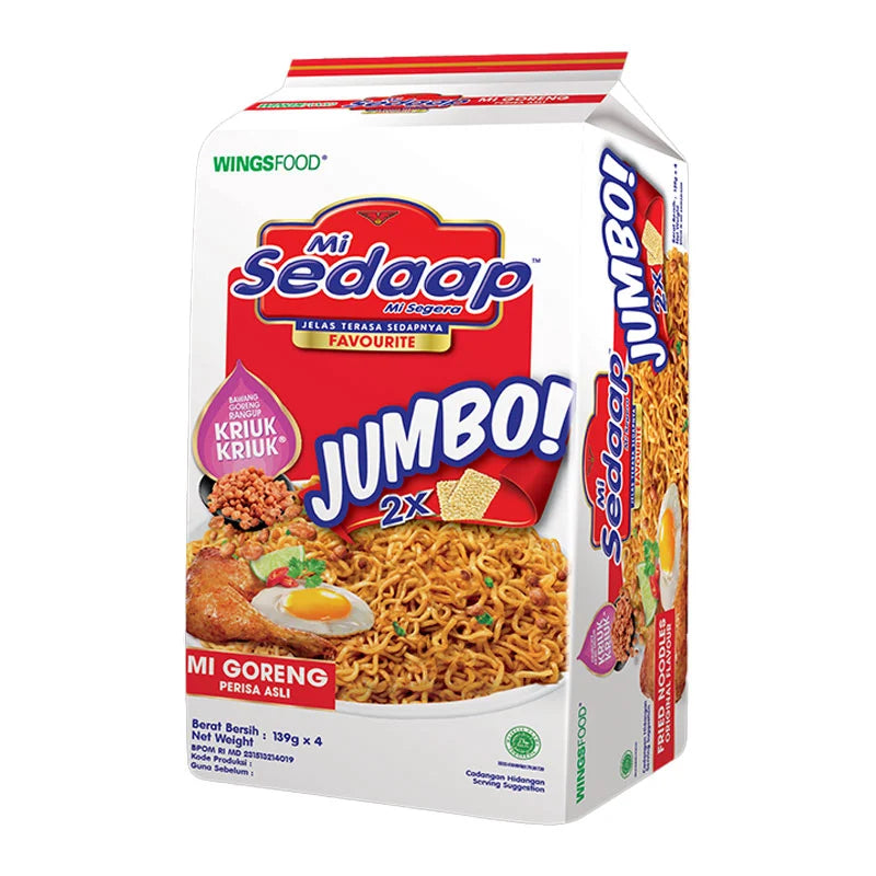 MI SEDAAP Mi Goreng Fried Noodle Jumbo 139g x4