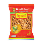 Pung Ngi Chiang shredded pork in a bowl, ready for cooking or serving, displaying tender, shredded pork pieces.