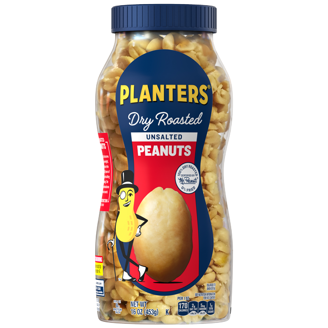 Planters Peanuts Dry Roasted Unsalted