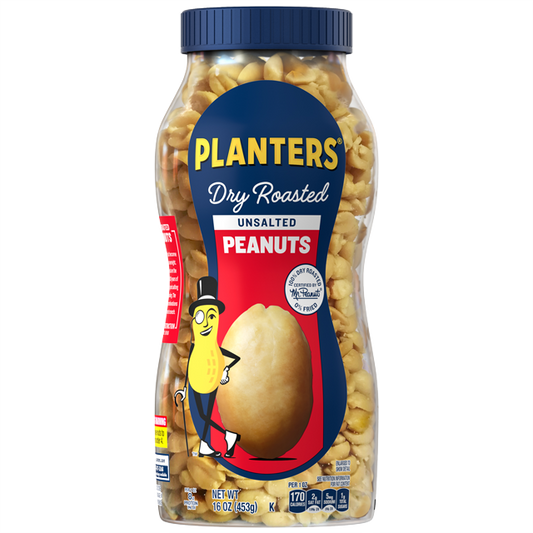 Planters Peanuts Dry Roasted Unsalted