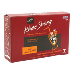 Khao Shong Iced Black Coffee in a clear glass, showcasing dark coffee with ice cubes, served cold and refreshing.