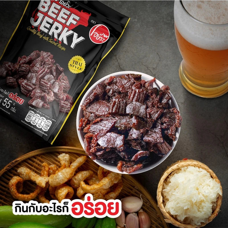 O-yua Salty Beef Jerky Thai Style Good Grade 55g