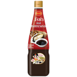 Bottle of Roza Oyster Sauce, a savory grocery product with a dark, rich sauce inside a plastic bottle.