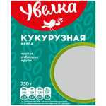 Uvelka Corn Grits in a grocery package, showing golden corn grits suitable for cooking or recipes.