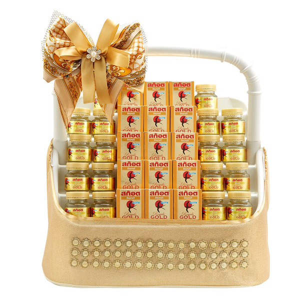 Scotch Hi Class 3 Birdnest grocery hamper with assorted snack items and packaging, showcasing a variety of birdnest products.