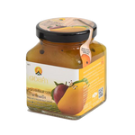 Doi Kham Mango Passion Fruit Spread jar with label, showcasing the vibrant fruit flavor and product packaging.
