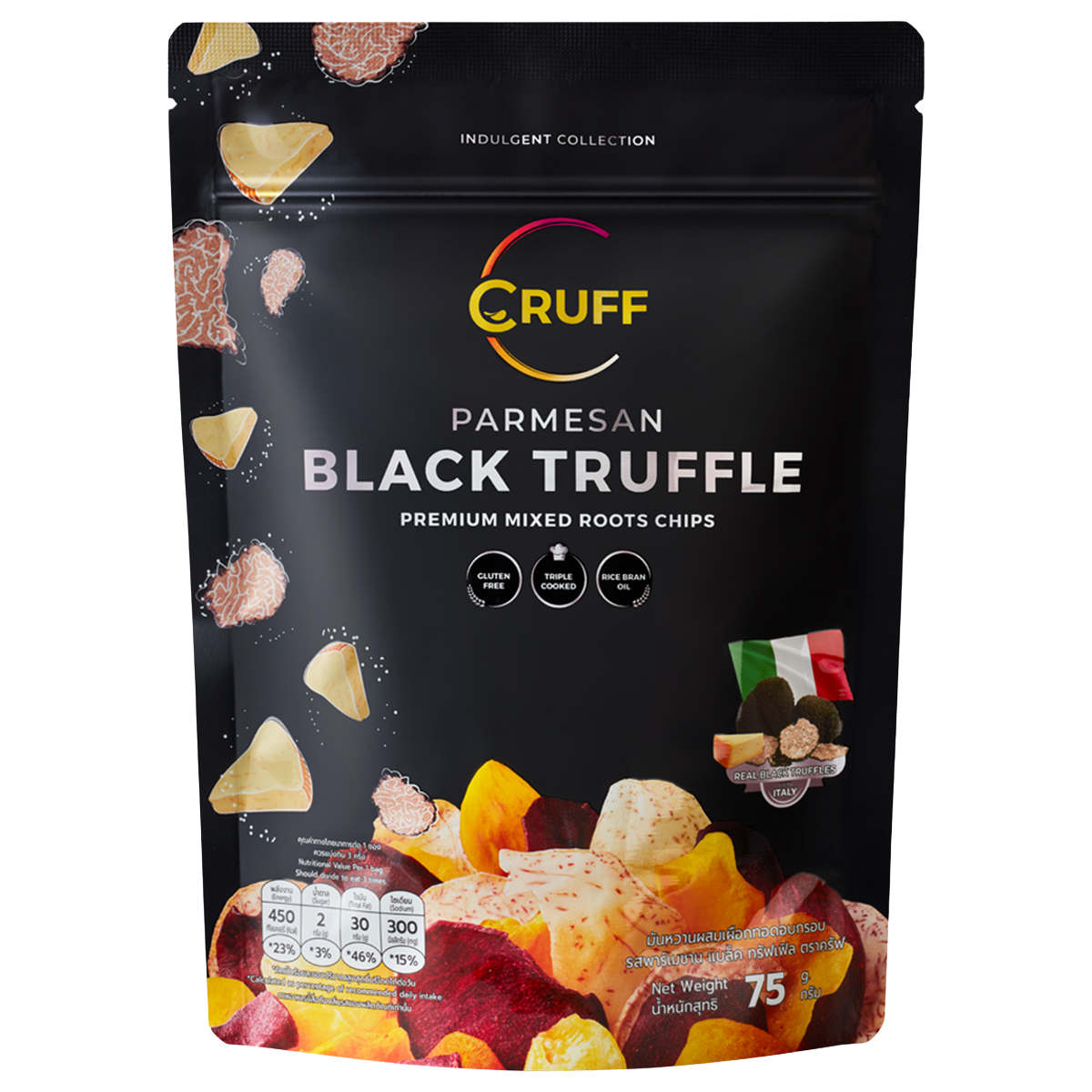 Cruff Mixed Root Chips Parmesan Black Truffle Flavor