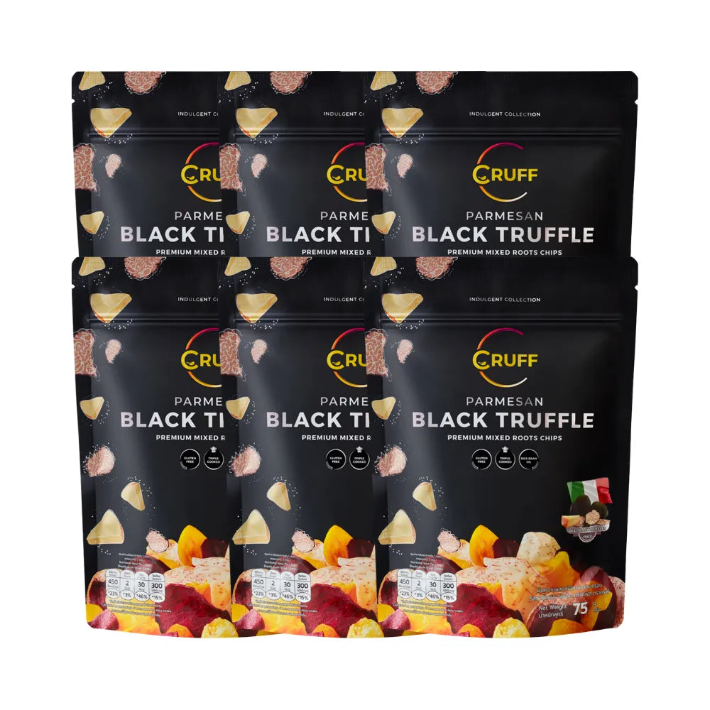 CRUFF Multi-colored Fried Crispy Potatoes Parmesan Black Truffle