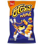 Cheetos Twist Paprika Cheese confectionery snacks with crunchy, twisted snack shapes coated in paprika and cheese flavor.