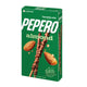 Lotte Almond Biscuit Stick 32g, crispy almond-flavored snack with chocolate coating, displayed on a plain background.