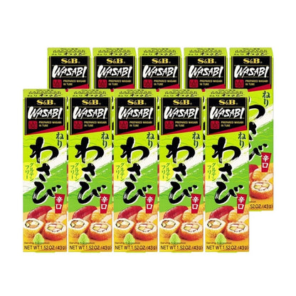 S & B S&B Neri Wasabi In Tube 43g x10 pieces