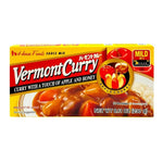House Vermont Curry Mild 230g dry curry mix in a box, featuring colorful packaging with curry ingredients and branding.